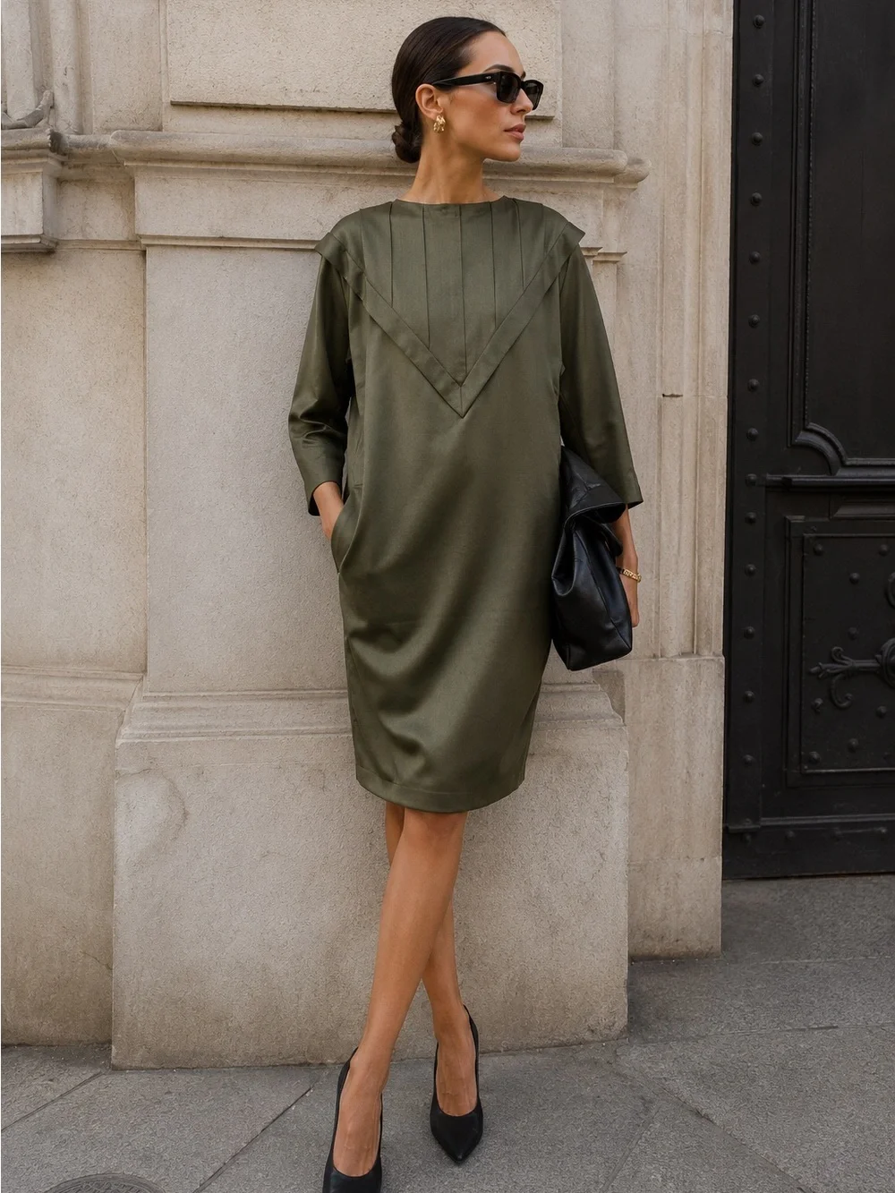 olive green knee length dress Dior | Dresses | Vintage Christian Dior Green Knee Length Dress Size M